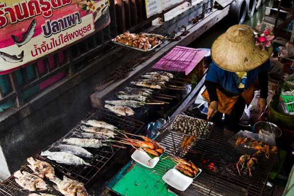 Mercado flutuante bangkok
