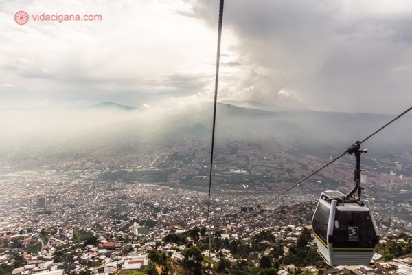 O que fazer em Medellín: A vista de Medellín do alto do metrocable