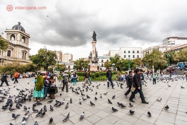 Onde ficar em La Paz: A Praça Murillo, uma das mais conhecidas de La Paz, fica no Centro da cidade
