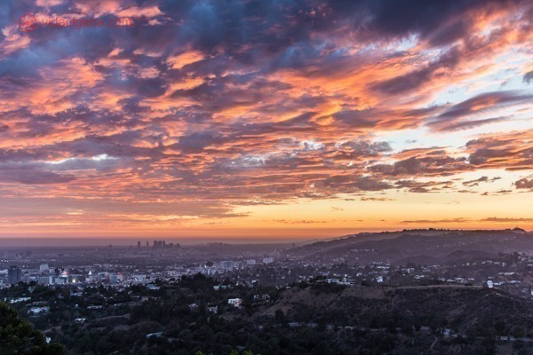 Pontos turísticos de Los Angeles: O pôr do sol em Los Angeles visto do Griffith Observatory