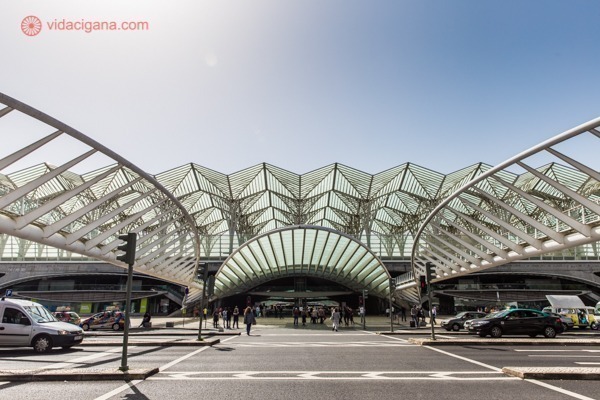 Parque das Nações, Lisboa: A Gare do Oriente, estação de metrô projetada por Santiago Calatrava