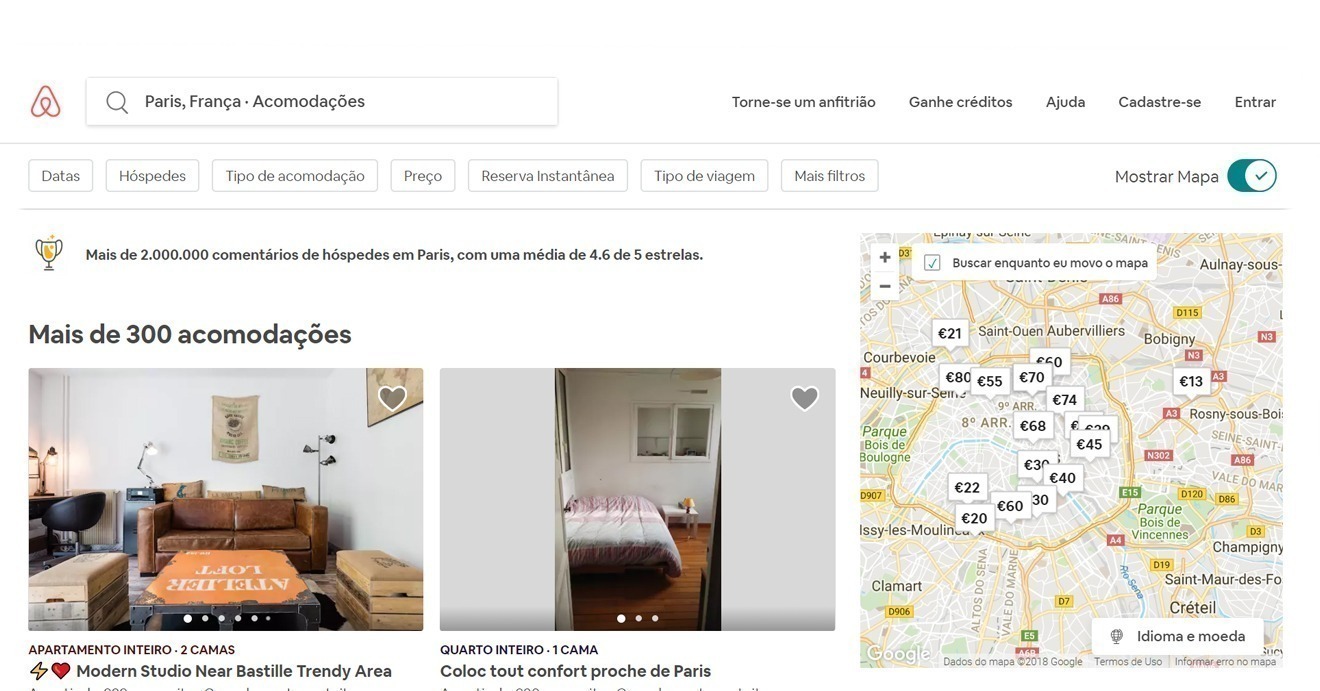 como funciona airbnb como usar a barra de filtros