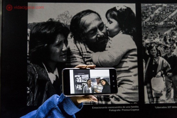 foto de família cujo pai foi preso durante o golpe no Chile