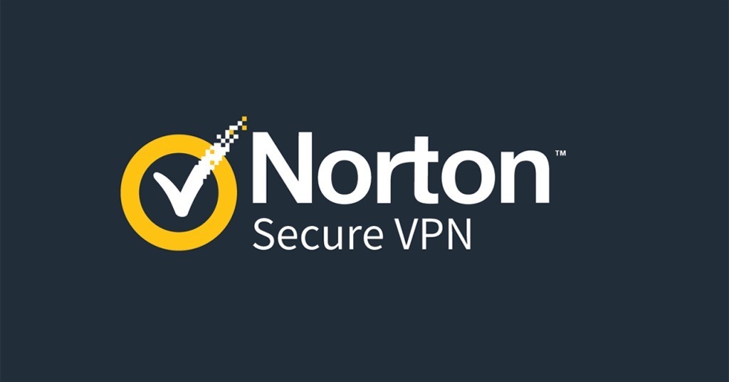 O logo da Norton Secure VPN em fundo escuro