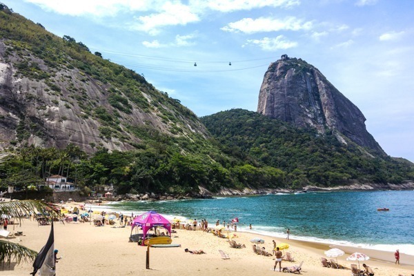 Praia Vermelha no Rio de Janeiro - Uma praia que é um cartão