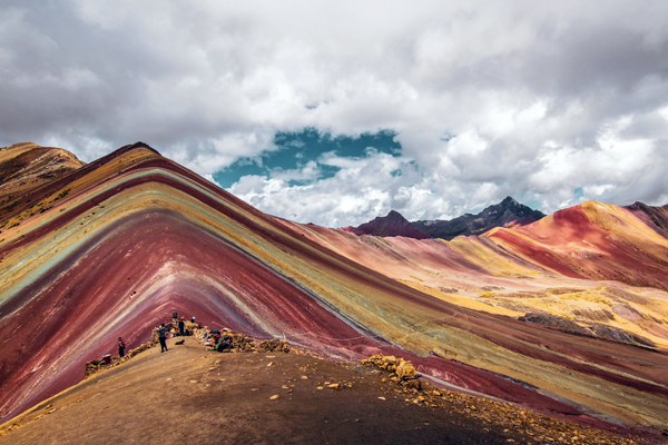 Vinicunca, com suas montanhas nas cores do arco íris