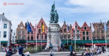 Onde ficar em Bruges: A Grote Markt, a praça principal de Bruges, o centro histórico da cidade