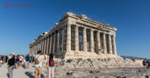 Melhor época para visitar a Grécia: o Parthenon, na Acrópolis, em Atenas. Está cheio de andaimes