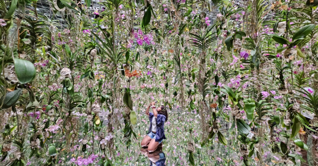 Uma das atrações da exposição interativa do Museu teamLab Planets.